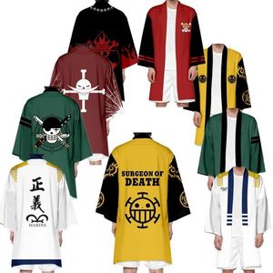 11 styles de t-shirts, capes, kimonos, haoris et yukatas de cosplay Luffy, Zoro, Law, style anime japonais long, unisexe - Product Image 1