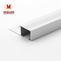 Profilé de nez de marche carré en aluminium sur mesure pour la décoration des escaliers, vente en gros