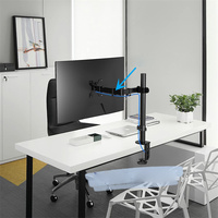 Support de moniteur en métal robuste, bras articulé simple réglable, pince de bureau, support VESA 100x100, charge maximale 8 kg