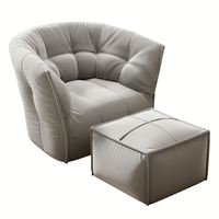Wohnzimmer Runder Akzent-Sofa-Sessel Moderner Einzelsofa-Sessel für Schlafzimmer und Wohnzimmer