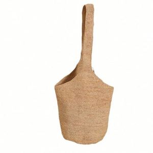 Bolso de Hombro Grande de Rafia Natural, Hecho a Mano, Moderno y a la Moda, Bolso de Playa para Mujer - Product Image 6
