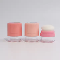 Pot de poudre libre jetable en gros pour maquillage, emballage cosmétique, flacon de poudre moelleuse avec tamis rotatif