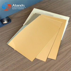 Lastra Acrilica a <span class=keywords><strong>Specchio</strong></span> in <span class=keywords><strong>Plexiglass</strong></span> Oro Chiaro, Altamente Lucida e Resistente ai Graffi - Product Image 1