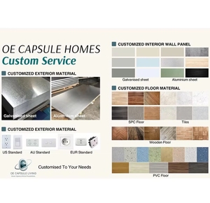 Maison capsule préfabriquée de luxe de 20 pieds et 40 pieds Panneau sandwich en acier prêt à l'emploi pour maison minuscule pour une utilisation en plein air dans un hôtel pour une villa de parc - Product Image 4