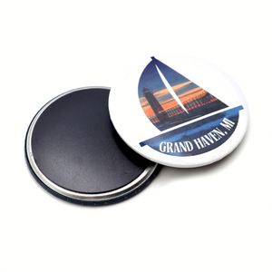 High Quality Round Tin Plate Custom Printing Promotional Gift Metal Souvenir <b>Fridge</b> Magnet - Product Image 5