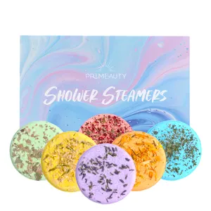 Relax Home Spa Shower Fizzers Melts Vapor Gift aromaterapia Steamers Natural Handmade Tablets 6pcs Shower Bombs Gift