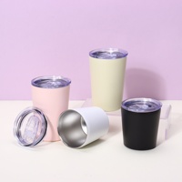 Mug à café isotherme en acier inoxydable 8oz, design moderne et minimaliste, isolation sous vide 12-24h, portable pour l'extérieur, transfrontalier