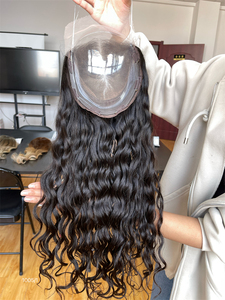 24 Heures de Livraison 18 Pouces Naturel Noir Brut Vierge Lace Front 8*8 Bouclés Cheveux Humains Topper Nœuds Simples Dentelle Transparente - Product Image 4