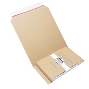 Scatola di spedizione con chiusura adesiva marrone 37cm x 29cm + 2-7.5 - Product Image 1