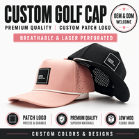 Gorra de Golf Oxford de 5 Paneles de Calidad Premium con Bordado a Mano, Estilo Vintage, Visera Delantera con Cordón, MOQ Bajo, OEM, Deportiva, Elegante y Urbana