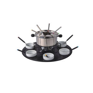 Ensemble de <span class=keywords><strong>fondue</strong></span> au chocolat, au fromage et à la <span class=keywords><strong>viande</strong></span> pour buffet de fête, appareil à <span class=keywords><strong>fondue</strong></span> avec 6 fourchettes à <span class=keywords><strong>fondue</strong></span>, pour 6 personnes, noir - Product Image 1