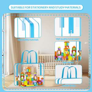 YS ensemble de papeterie étuis à crayons pochettes grande capacité Nylon maille fermeture éclair en vrac <span class=keywords><strong>Pack</strong></span> 80 pièces 10 couleurs polyvalent école/bureau - Product Image 5