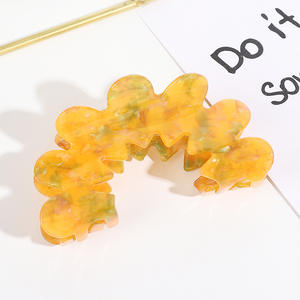 Clip de agarre acrílico Sheshares, accesorios para el <span class=keywords><strong>cabello</strong></span> de <span class=keywords><strong>Color</strong></span> fresco pequeño, adorno hueco, pinza para el <span class=keywords><strong>cabello</strong></span> de pétalo ondulado - Product Image 5