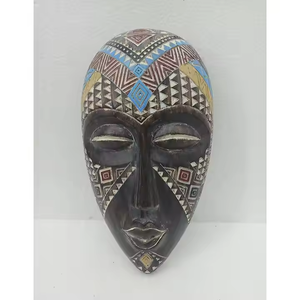 ศิลปะพื้นบ้านงานฝีมือจากเรซินหน้าไม้แอฟริกันประติมากรรมศิลปะหน้ากากชนเผ่ารูปปั้นสำหรับตกแต่งบ้านอื่นๆเครื่องประดับโต๊ะ - Product Image 3