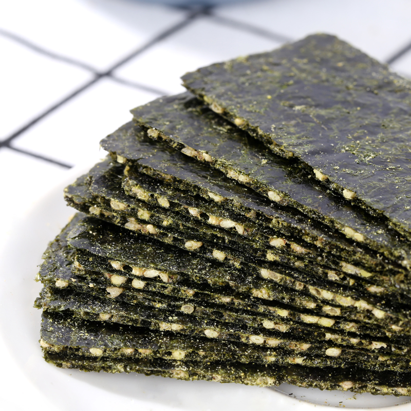 Питательные здоровые закуски нори закуски морепродукты кунжутный сэндвич морские водоросли Хрустящие Жареные водоросли детские закуски для досуга
