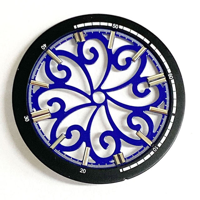Custom Color Flower Pattern Hollow Out Mechanical Skeleton Dial Watch Made of Durable Stainless Steel and Copper