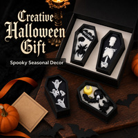 Vela Aromática de Ataúd de Halloween, Vela Fantasma 3D Espeluznante, Decoración para Mesa del Hogar, Recuerdo para Fiesta de Halloween, Regalo Festivo