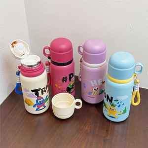 316 Stainless Steel Children's Vacuum Insulated Leak-Proof Eco-Friendly Outdoor Portable Water <b>Bottle</b> with Carrying Rope - Product Image 2