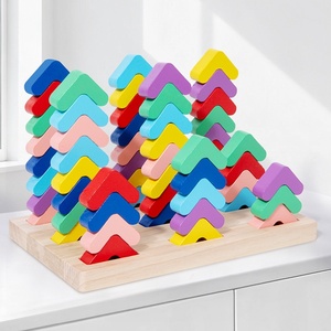 Farberkennungs-Klassifizierungs-Stapel-Sortier-Holzpuzzle-Spiel für Kinder (4-6 Jahre) Frühpädagogisch EN71-Zertifiziert Neu - Product Image 5
