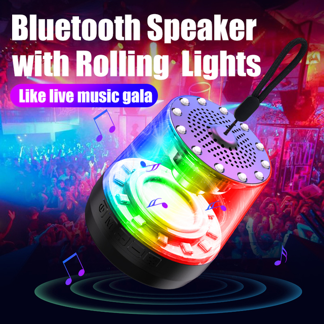 5w Wireless Blue Tooth Speaker Transparent Led Color Changing Flash Light Tf/aux Mini Speaker Home Theater Pro Audio Equipment