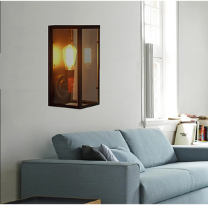 Pantalla de vidrio transparente negro mate <span class=keywords><strong>Bowery</strong></span> 1 luz Aplique de pared para exteriores Lámpara LED de pared para exteriores Luces de pared - Product Image 4
