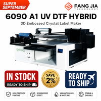 En stock – Imprimante UV DTF 6090 A1 hybride 2-en-1 à plat, machine à étiquettes 3D en relief, promotion super promotionnelle de septembre