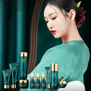 IMÁGENES Ganoderma lujo embellecer mujeres productos coreanos para el cuidado de la piel 10PCs Set (nuevo) crema de loción de tóner de esencia facial