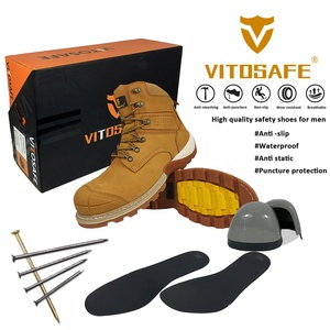 Botas de seguridad de cuero Unisex, Toecap de acero, nuevo estilo, VITO2339 - Product Image 6