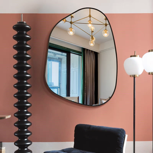 Specchio da Parete Decorativo Dorato Personalizzato, Irregolare e Asimmetrico in Stile Art Deco con Cornice in Metallo per Soggiorno, Bagno e <span class=keywords><strong>Ingresso</strong></span> - Product Image 6