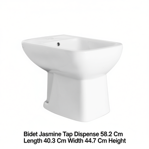 Bidé Jasmine con Grifo Dispensador, 58.2 cm de Largo, 40.3 cm de Ancho, 44.7 cm de Alto - Product Image 3