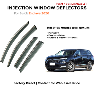 Injection Side Window Deflectors Visor Rain Guards for Buick Enclave 2020 Wind Deflector Auto Accessories - Product Image 2