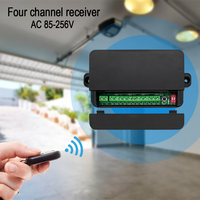 Interrupteur sans fil industriel SMG-2076 4 canaux 433 MHz - Récepteur émetteur de commande à distance par relais AC 85-250V 10A