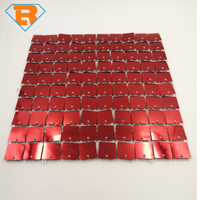 Panneaux de fond mural scintillants rouges diamantés à sequins carrés, réutilisables pour mariage, fête, anniversaire, Thanksgiving