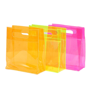 Sac de shopping tissé transparent de couleur personnalisée, matériaux recyclés, écologique, imperméable, impression couleur, chaussures, vêtements, plastique - Product Image 1