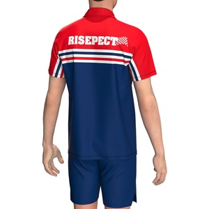 Maillots de course à manches courtes pour équipes sportives, sublimation, chemises de moto, polo moto en denim - Product Image 6