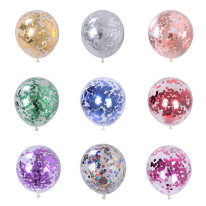 12 pulgadas Popular Party Supplies Cumpleaños Metálico brillo Globo Transparente Bobo Globos con lentejuelas - Product Image 3