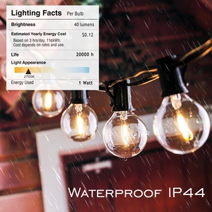 <span class=keywords><strong>Guirlande</strong></span> lumineuse <span class=keywords><strong>solaire</strong></span> <span class=keywords><strong>LED</strong></span> connectable étanche pour jardin extérieur, ampoule Edison globe, pour patio, vacances - Product Image 6