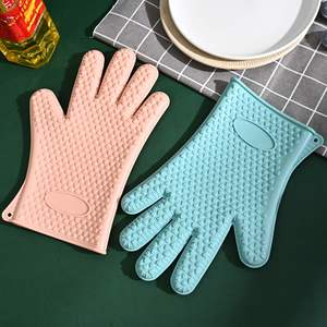 Ensemble de gants de four en silicone souple côtelé personnalisables en usine pour <span class=keywords><strong>Kitchenaid</strong></span>, gants de four en silicone liquide pour sublimation - Product Image 3