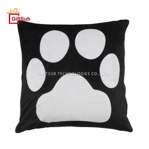 Quà Tặng Cá Nhân Cushion Case Nhiệt Thăng Hoa Pet Dog <span class=keywords><strong>Paw</strong></span> Mềm Ngắn Plush Gối Bìa DIY Blanks Pillowcase Cho Sofa Couch - Product Image 4
