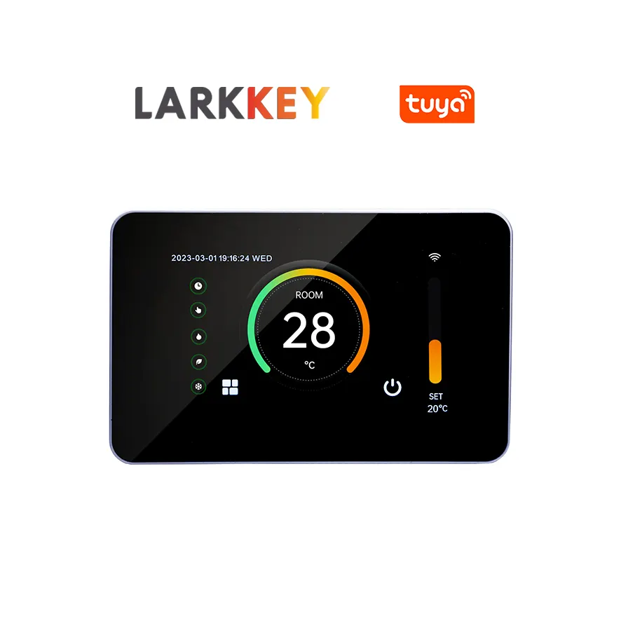 Larkkey Tuya akıllı Wifi programlanabilir termostat dokunmatik ekran ses kontrolü ile akıllı termostat anahtarı
