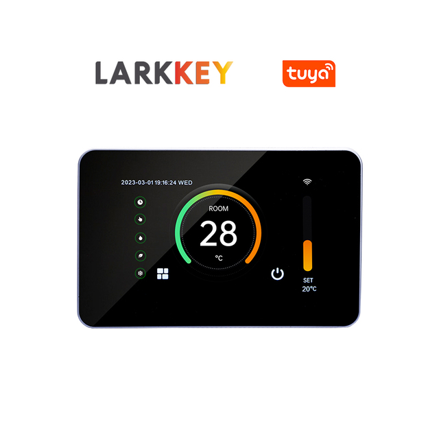 Larkkey Tuya Smart Thermostat Switch Voice Control WiFi Programmable Thermostat Touch Display Weekly Programming