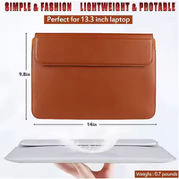 Housse pour ordinateur portable en cuir PU de 14 pouces, compatible avec le nouveau Mac Book Pro 2021, Huawei MateBook 2021, HP Chromebook, Dell Latitude