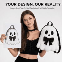 Nouveau Sac à Dos en Peluche Gothique Personnalisé, Sac à Dos en Peluche Fantôme, Sac à Jouets en Peluche, Sac à Dos Doux pour Enfants et Adultes, Cadeau Promotionnel OEM ODM