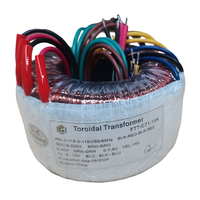 Transformateur toroïdal personnalisé en cuivre pur à sorties multiples 115V vers 220V 40V 13V 7.5V pour alimentation audio de laboratoire