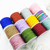 Cordon en nylon satiné de 1 mm pour bracelets Shambala, cordon pour nœuds chinois, cordon en soie synthétique satinée pour bijoux