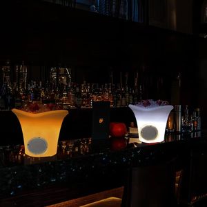 BT hoparlör taşınabilir özel <span class=keywords><strong>Led</strong></span> buz kovası Pe plastik büyük buz kovası 6 şişe şampanya Heinek için - Product Image 2