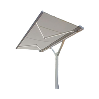 Voile d'ombrage extérieure personnalisée, électrique, rétractable, en alliage d'aluminium, autoportante, projection de 8m, cassette intégrale, moderne
