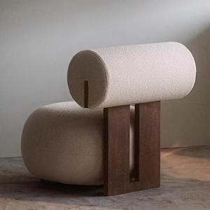 Conjunto de Sillón Individual Moderno de Madera para Hogar y Restaurante, Hoteles, Cafeterías, Villas, Dormitorios, Apartamentos, Oficinas, Sala de Estar, Tela OEM - Product Image 2