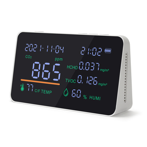 Medidor Digital 6 en 1 de CO2/<span class=keywords><strong>HCHO</strong></span>/TVOC/TEMP/Humedad, Mini Detector de Dióxido de Carbono, Analizador de Gases, Monitor Automotriz - Product Image 2