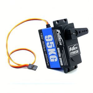 Moteur numérique Super Torque 12V 100kg à bras métallique 1:5-1:6 pour moteurs RC, robots, bateaux, hélicoptères et rotors d'avions pour garçons - Product Image 3